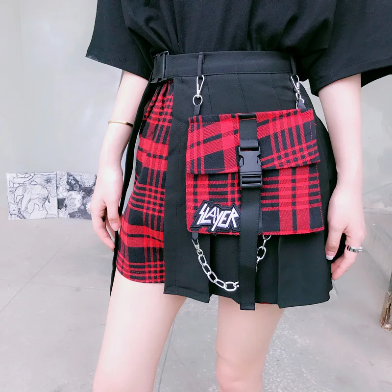Новое поступление готический панк Harajuku женские Шорты повседневные крутые