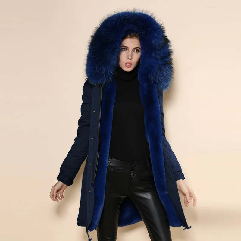 Womens Mr Navy Parka Real Fur Hood Winter Coats Ladies Long Sleeve Natural Fur Lined Hood Big Size Outerwear Parkas S-4XL
Womens Mr Navy Parka Real Fur Hood Winter Coats Ladies Long Sleeve Natural Fur Lined Hood Big Size Outerwear Parkas S-4XL