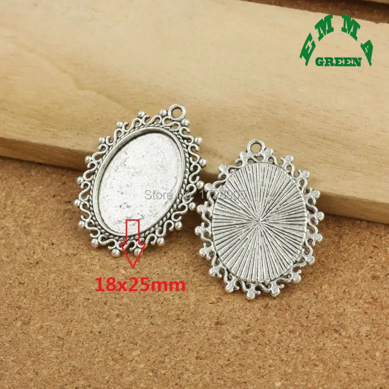 Pendant Setting Oval Cabochon Cameo Base Tray Bezel Blank Jewelry Findings (Inner: 18*25 mm ) 10 pcs Silver Plated Necklace
Pendant Setting Oval Cabochon Cameo Base Tray Bezel Blank Jewelry Findings (Inner: 18*25 mm ) 10 pcs Silver Plated Necklace