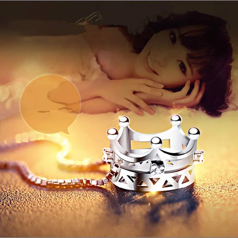 100% 925 sterling silver fashion crown design ladies`pendant necklaces jewelry female short box chain drop shipping
100% 925 sterling silver fashion crown design ladies`pendant necklaces jewelry female short box chain drop shipping