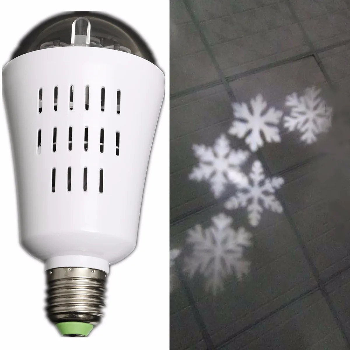 E27 4W LED Moving Four Kinds Snowflake Laser Projector Lamp Bulb AC85-265V For Christmas decoration lighting
E27 4W LED Moving Four Kinds Snowflake Laser Projector Lamp Bulb AC85-265V For Christmas decoration lighting