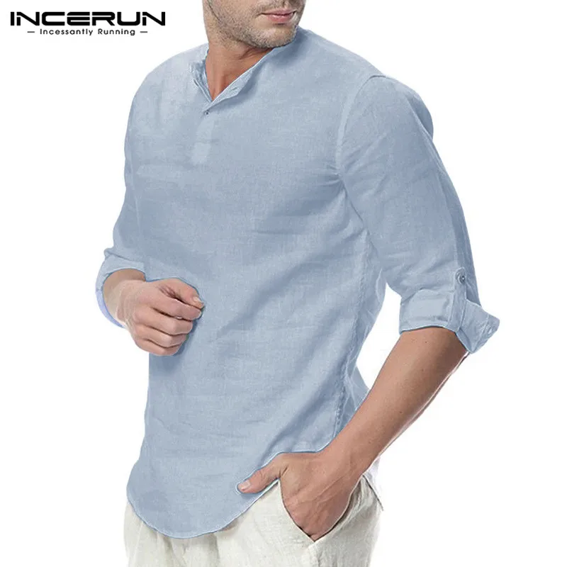INCERUN Fashion Men Shirt Long Sleeve Cotton Solid Casual Basic Shirt Men Tops Leisure Fitness Pullovers Camisa Plus Size 2021
INCERUN Fashion Men Shirt Long Sleeve Cotton Solid Casual Basic Shirt Men Tops Leisure Fitness Pullovers Camisa Plus Size 2021