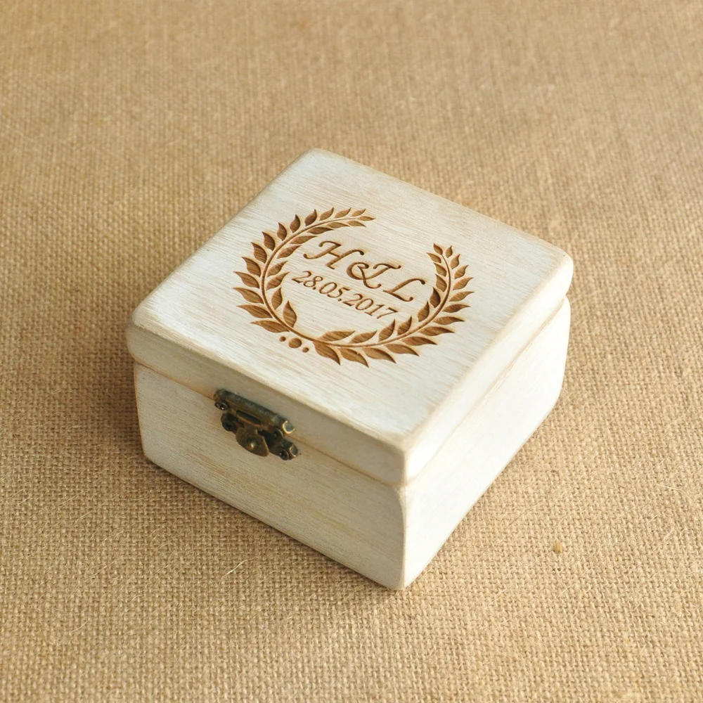 Personalized Engraved Wooden Ring Box Custom Your initials and Date Wedding Ring Bearer Pillow Box
Personalized Engraved Wooden Ring Box Custom Your initials and Date Wedding Ring Bearer Pillow Box