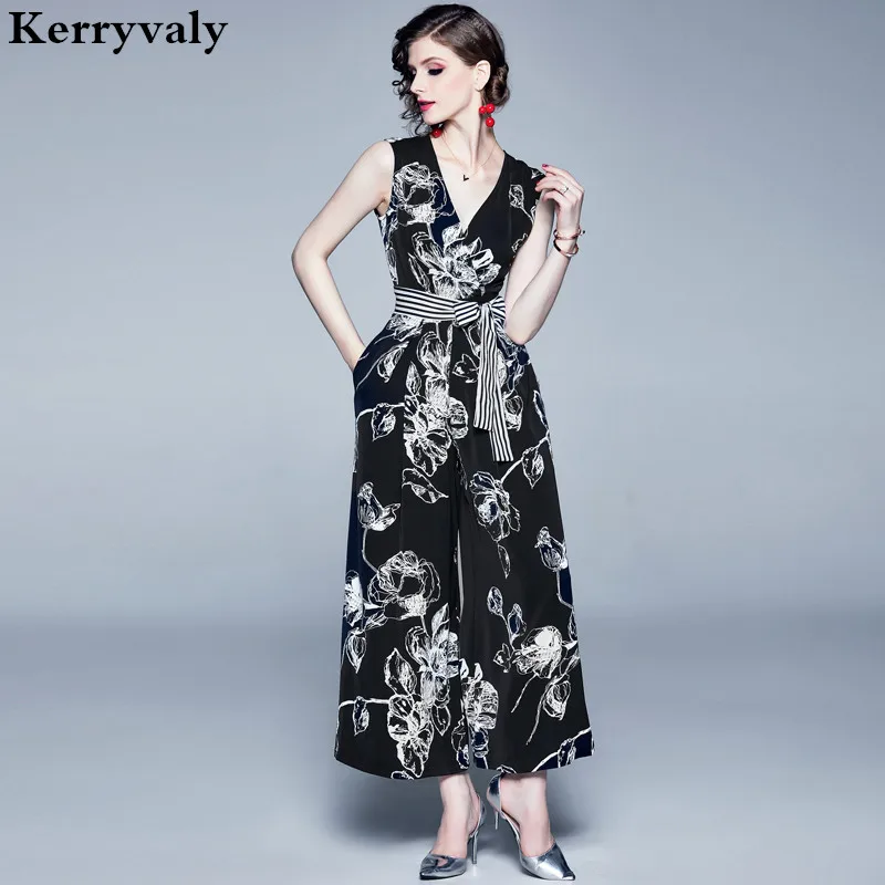 New Print Broad-legged Summer Jumpsuits Monos Mujer Largos 2021 Overalls for Women Playsuits Couplet Pants (Belt) K9036
New Print Broad-legged Summer Jumpsuits Monos Mujer Largos 2021 Overalls for Women Playsuits Couplet Pants (Belt) K9036