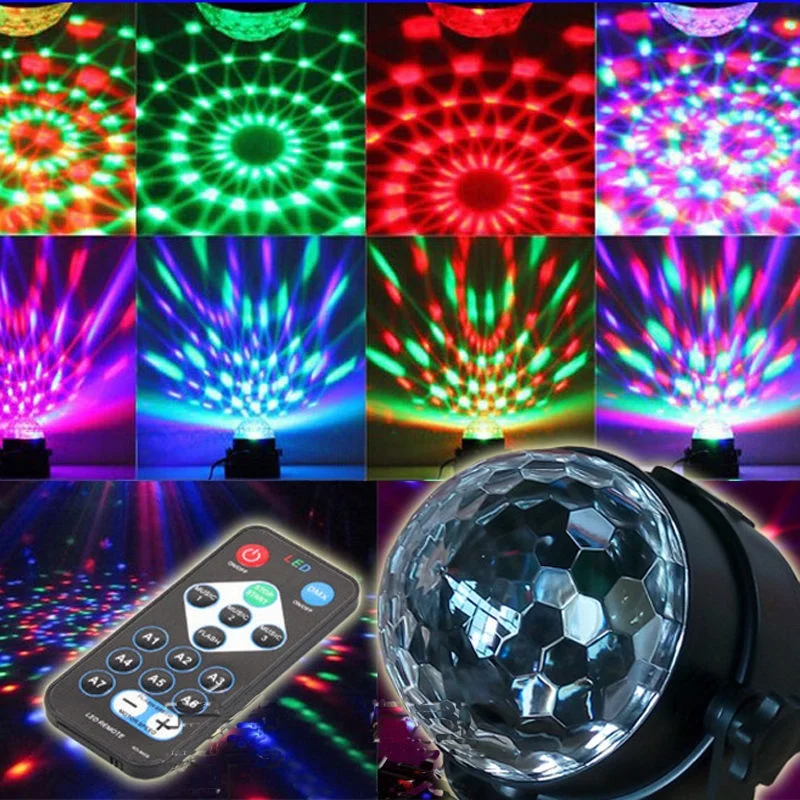 RGB LED Lighting Rotating Lamp Christmas Decor Disco Bar Party Stage Effect Light with Remote Control
RGB LED Lighting Rotating Lamp Christmas Decor Disco Bar Party Stage Effect Light with Remote Control