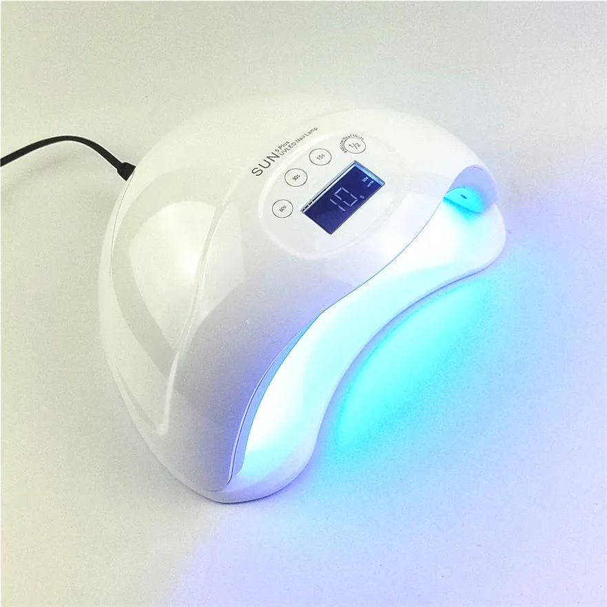 

SUN5PLUS 48W Dual LED Nail Lamp 24/28PCS Light Beads Nail Dryer LCD Display UV Gel Polish Curing Light With Bottom 30s/60s Timer