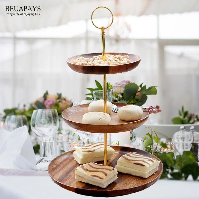 12pcs Wood Crafts Acacia wood fruit tray European three-storey dessert tray multi-storey living room creative candy tray home
12pcs Wood Crafts Acacia wood fruit tray European three-storey dessert tray multi-storey living room creative candy tray home