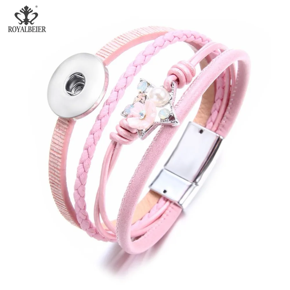 1pc Genuine Leather Bracelets Wide Snap Button Bangle&Bracelet Flower Magnet Wrap Jewelry Buckle Pulseras For Men Women
1pc Genuine Leather Bracelets Wide Snap Button Bangle&Bracelet Flower Magnet Wrap Jewelry Buckle Pulseras For Men Women