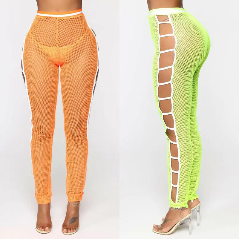 Sexy Women Mesh Fishnet Bikini Cover Up High Waist Slim Side Hollow Long Leggings Trouser Sheer Party Swimwear
Sexy Women Mesh Fishnet Bikini Cover Up High Waist Slim Side Hollow Long Leggings Trouser Sheer Party Swimwear