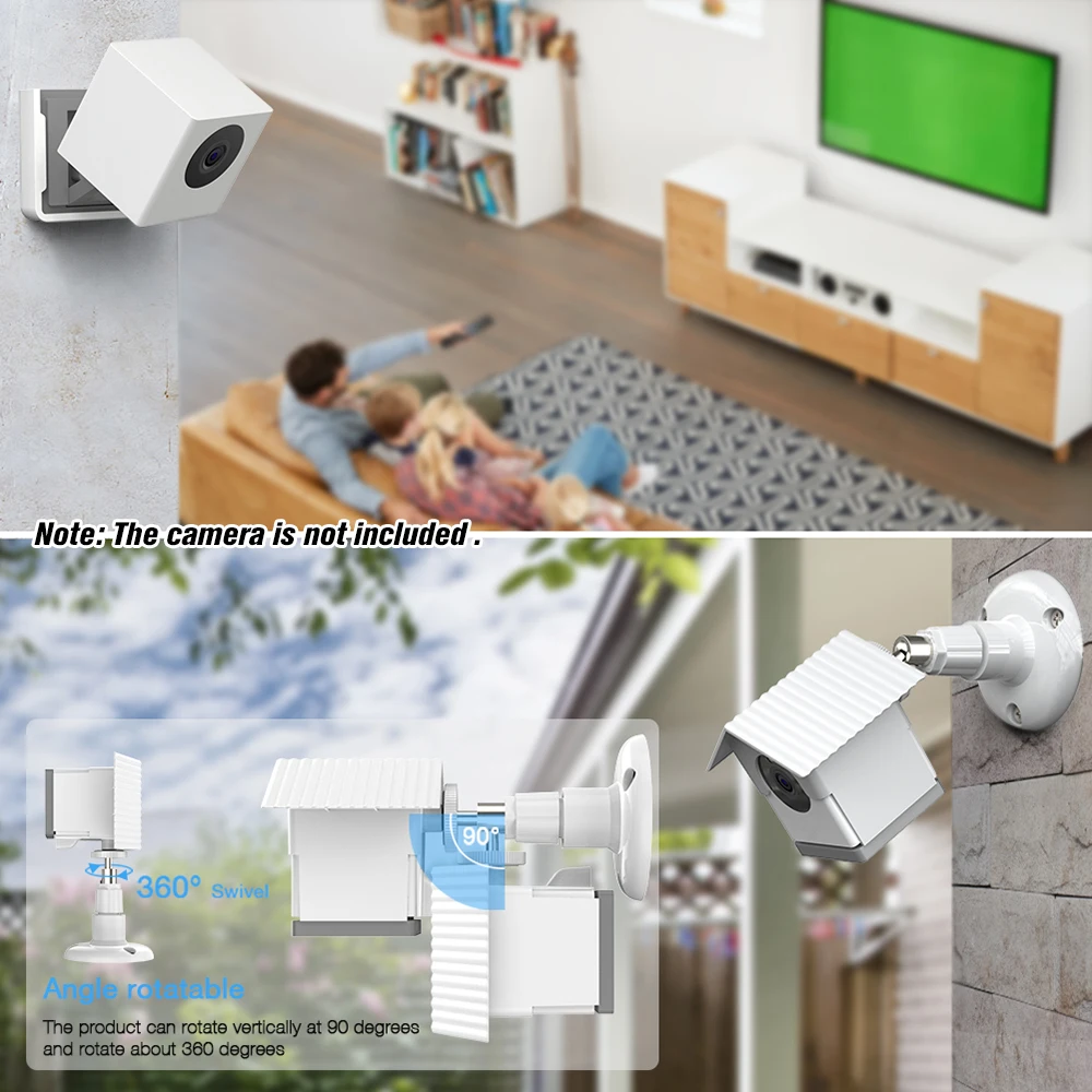 Wyze Camera Wall Mount Bracket Mount with Weather Proof Cover Case for WyzeCam and iSmartAlarm Spot Camera Anti-Sun Protection
Wyze Camera Wall Mount Bracket Mount with Weather Proof Cover Case for WyzeCam and iSmartAlarm Spot Camera Anti-Sun Protection
