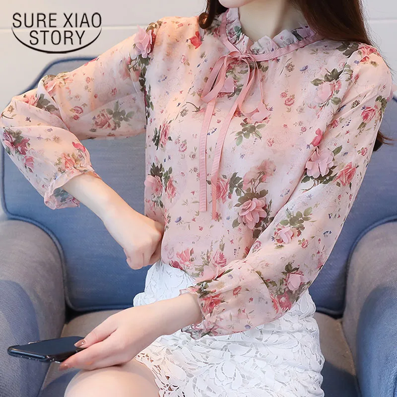 2021 Long Sleeve Sweet Print Women's Clothing Applique Ruffled Neck Feminine Tops Blusas New Women Blouse Shirt Fashion D470 30
2021 Long Sleeve Sweet Print Women's Clothing Applique Ruffled Neck Feminine Tops Blusas New Women Blouse Shirt Fashion D470 30