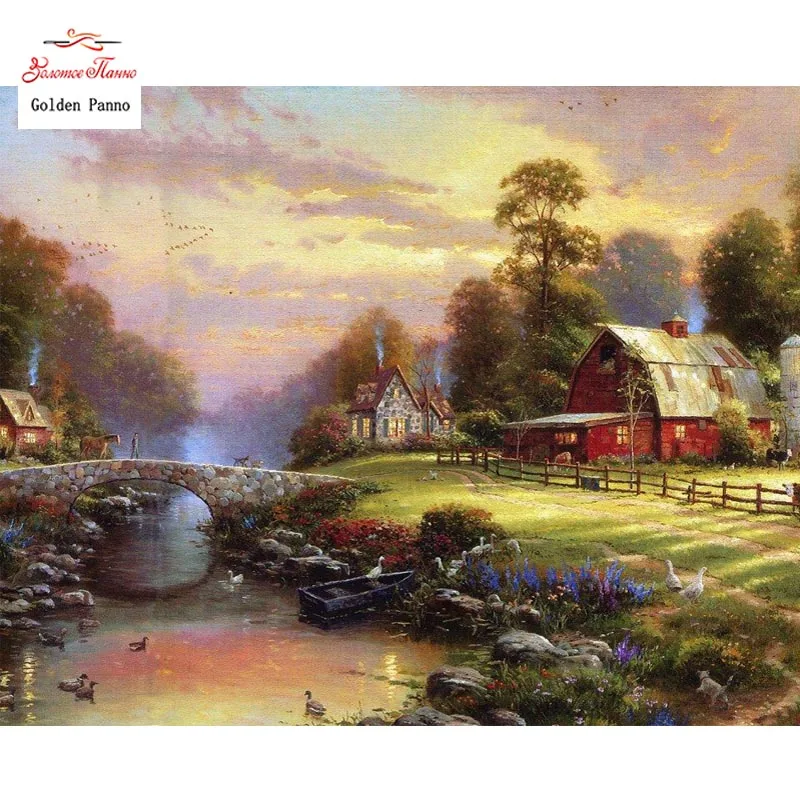 Golden Panno DIY DMC 14CT 11CT DMC hand made cross stitch kits Needlework embroidery wall decoration house 88
Golden Panno DIY DMC 14CT 11CT DMC hand made cross stitch kits Needlework embroidery wall decoration house 88