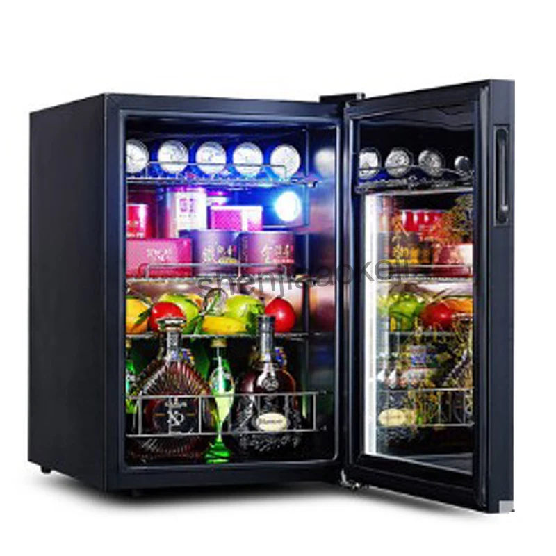 

Холодильник 62L для холодного хранения вина, холодильники, прозрачная стеклянная дверь, морозильники для чайных напитков-5to10 градусов C, шкаф ...