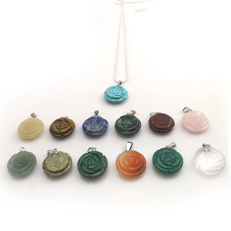 Mixed Lot Natural Stone Carved Flower Pendant Silver Color Chokers For Women 12pcs/lot
Mixed Lot Natural Stone Carved Flower Pendant Silver Color Chokers For Women 12pcs/lot