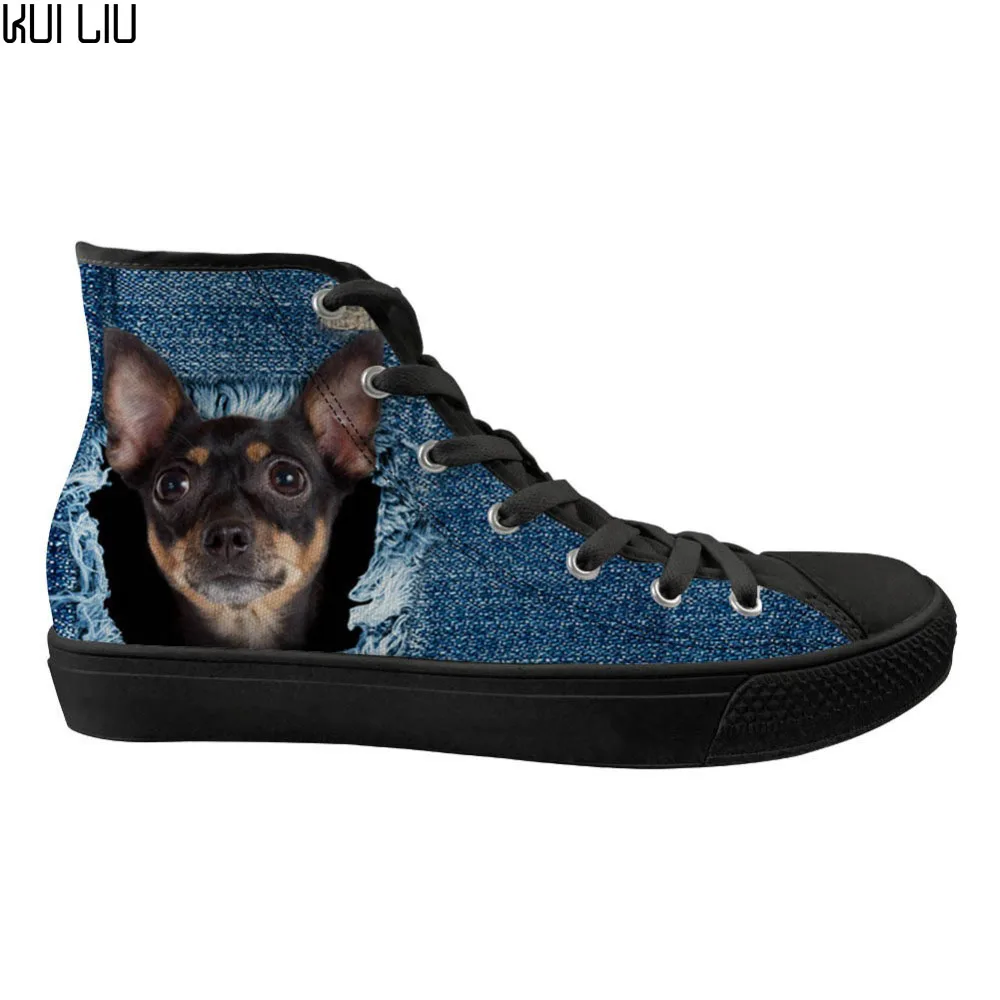 Customized Jeans Style Women Shoes Cute Denim Animal Chihuahua 3D Print Women's High Top Sneakers Casual Flats Spring Zapatos
Customized Jeans Style Women Shoes Cute Denim Animal Chihuahua 3D Print Women's High Top Sneakers Casual Flats Spring Zapatos