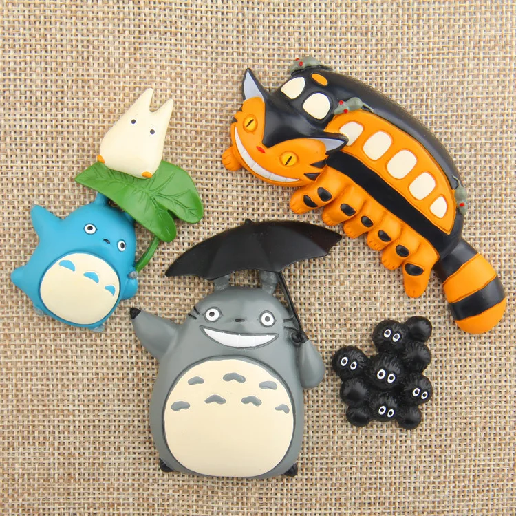 4 шт./компл. Totoro Chuu Fairydust 3D экшн фигурка магнитные наклейки с мультяшным рисунком
