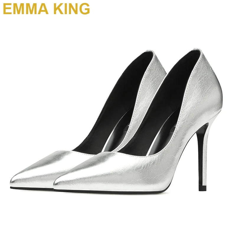 EMMA KING Fashion Women Shallow Shoes Gold/Silver PU Leather Pumps Pointed Toe Ladies Stilettos Female High Heels Shoes 2019 New
EMMA KING Fashion Women Shallow Shoes Gold/Silver PU Leather Pumps Pointed Toe Ladies Stilettos Female High Heels Shoes 2019 New