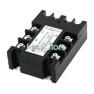 

3.5-32VDC/480VAC 10A DC to AC 3 Phase SSR Solid State Relay w Indicator Light