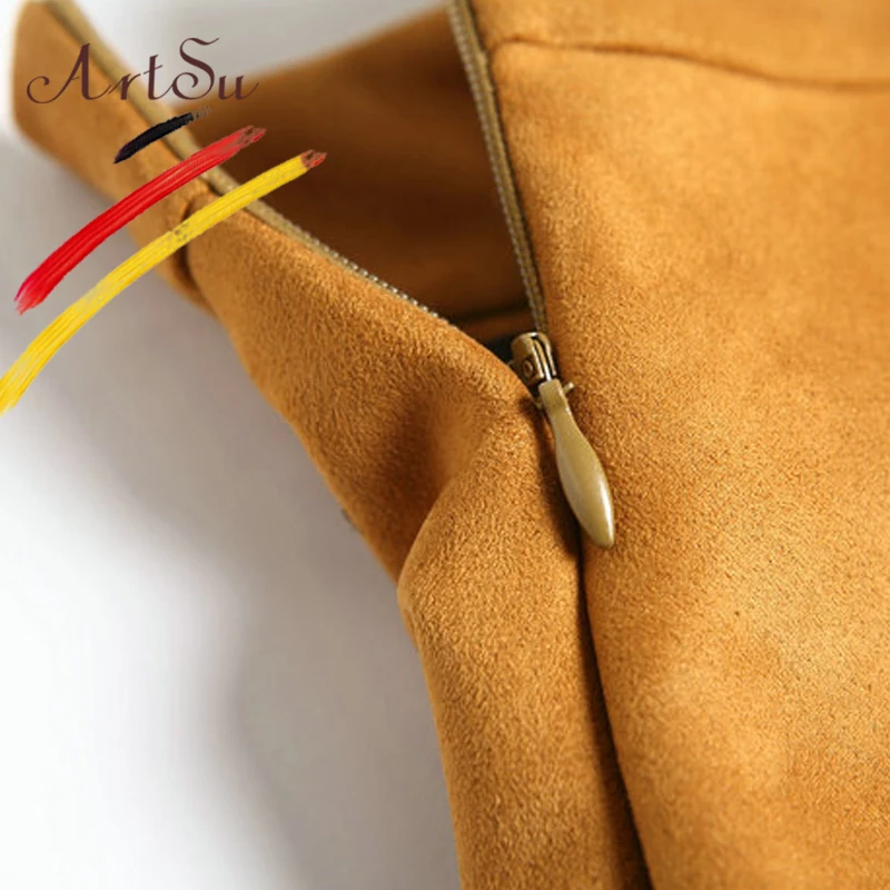 ArtSu Vintage Ethnic Pleated Midi Skirts 2017 Winter Floral Embroidery Knee-Length Skirt Women High Waist Suede Skirts ASSK20051
ArtSu Vintage Ethnic Pleated Midi Skirts 2017 Winter Floral Embroidery Knee-Length Skirt Women High Waist Suede Skirts ASSK20051