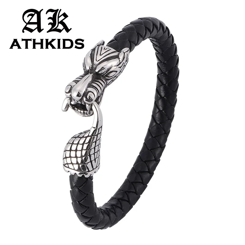 Retro Woven Leather Bracelet Personality Stainless Steel Easy-Hook Buckle 8mm Braided Black/Brown Leather Bracelets PD0385
Retro Woven Leather Bracelet Personality Stainless Steel Easy-Hook Buckle 8mm Braided Black/Brown Leather Bracelets PD0385