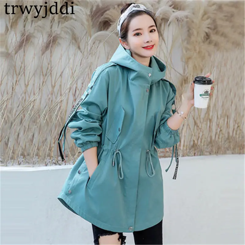 Harajuku style Hooded Windbreaker Female long section 2020 Spring Autumn New Korean Loose Trench Coat For Women Outerwear N473
Harajuku style Hooded Windbreaker Female long section 2020 Spring Autumn New Korean Loose Trench Coat For Women Outerwear N473