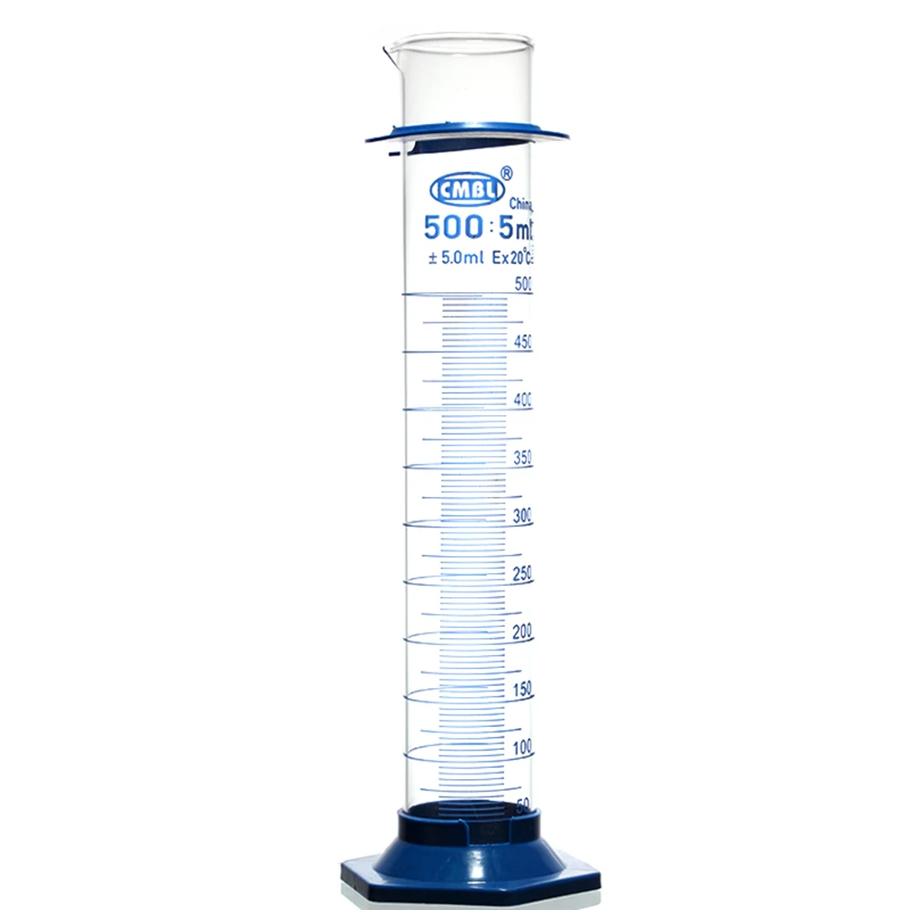 500mL Measuring Cylinder with Spout and Graduation with Plastic Heagon Base Laboratory Chemistry Equipment
500mL Measuring Cylinder with Spout and Graduation with Plastic Heagon Base Laboratory Chemistry Equipment