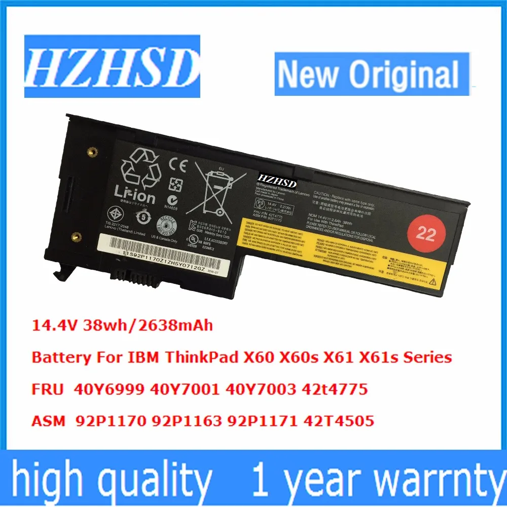 14.4v 38wh/4cell New Original Laptop Battery 40Y7001 42T4776 92P1168 92P1170 42T4505 92P1167 For IBM ThinkPad X60 X60s X61 X61s
14.4v 38wh/4cell New Original Laptop Battery 40Y7001 42T4776 92P1168 92P1170 42T4505 92P1167 For IBM ThinkPad X60 X60s X61 X61s