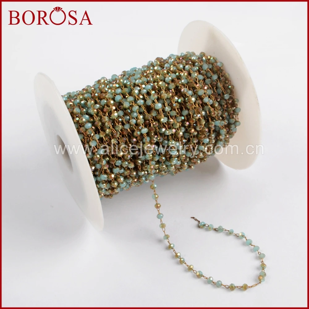 BOROSA 3 мм синие и желтые стеклянные бусины цепи Розария цепи для Drusy ожерелье DIY Ювелирные изделия JT168
BOROSA 3 мм синие и желтые стеклянные бусины цепи Розария цепи для Drusy ожерелье DIY Ювелирные изделия JT168