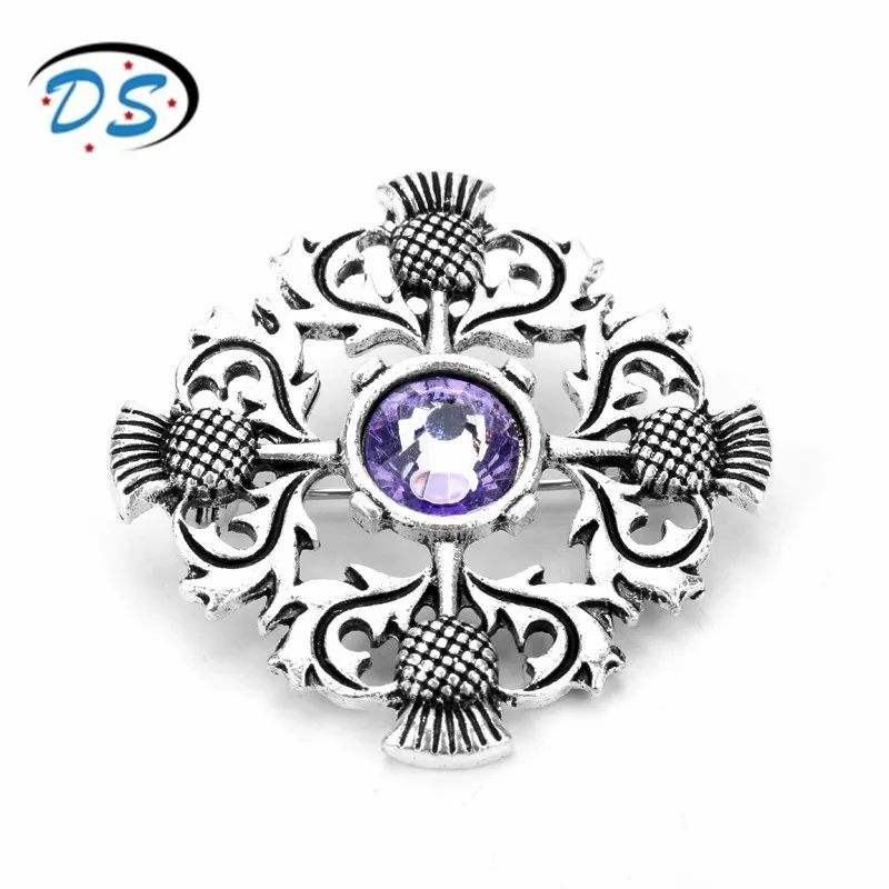 Dongsheng jewelry шотландской брошь чертополох булавки для женщин мужчин штырь