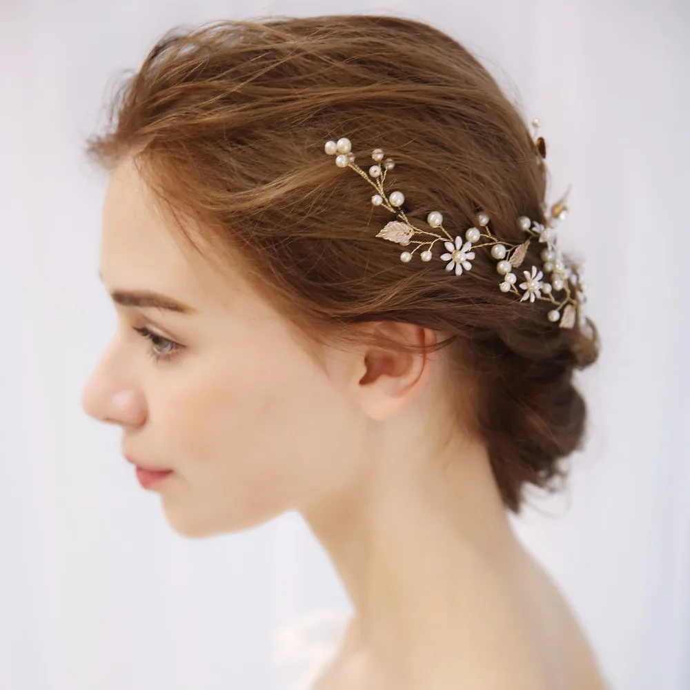 Pearl Rhinestone Flower Bride Headband Wedding Hair Jewelry Gold Leaf With Rhinestone Flower Hair Bands Wedding Hair Ornaments
Pearl Rhinestone Flower Bride Headband Wedding Hair Jewelry Gold Leaf With Rhinestone Flower Hair Bands Wedding Hair Ornaments