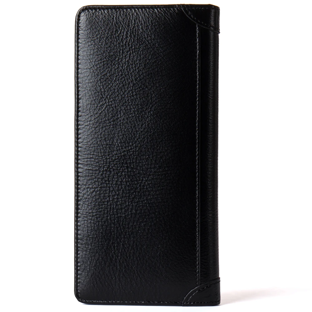 Длинный кошелек из натуральной кожи для мужчин деловой бумажник мягкой