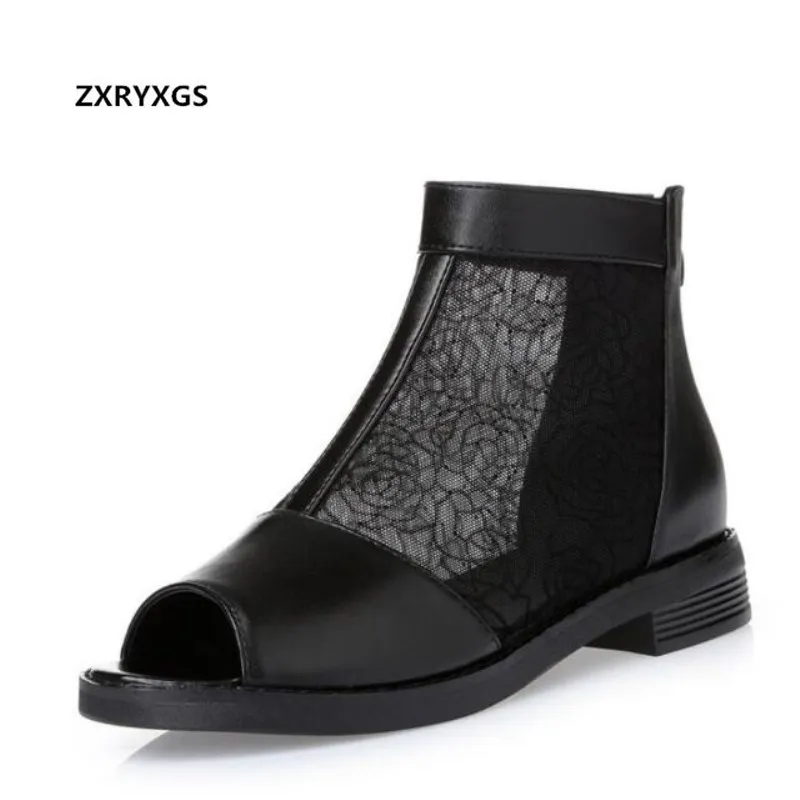 ZXRYXGS Black Sandals Mesh Cow Leather Shoes Flat Cool Boots 2022 Large Size Summer Women Sandals Fashion Casual Shoes Sandals
ZXRYXGS Black Sandals Mesh Cow Leather Shoes Flat Cool Boots 2022 Large Size Summer Women Sandals Fashion Casual Shoes Sandals