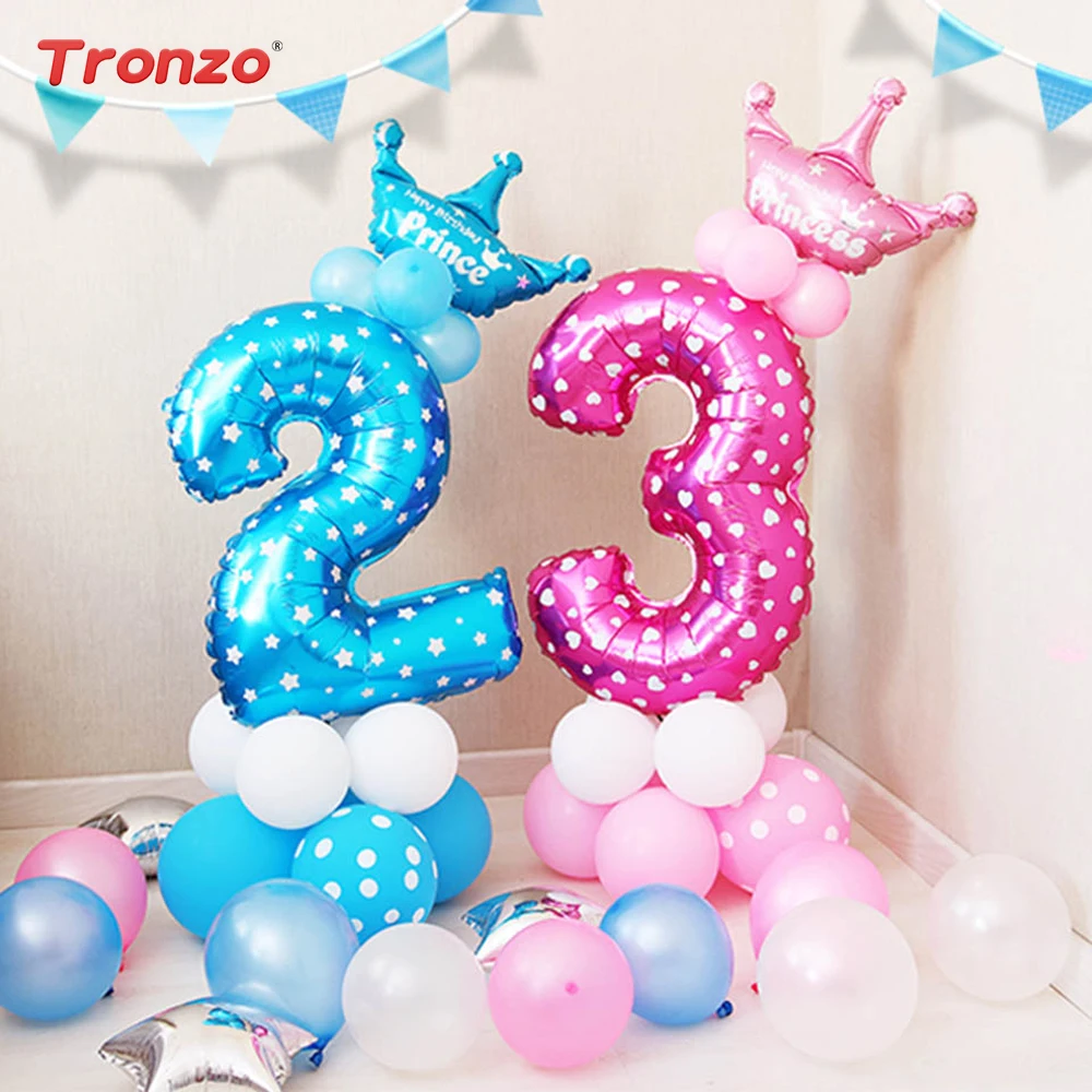 Tronzo Birthday Balloons Happy Birthday Ballon Crown Number Balloon Birthday Party Decorations Baby Shower Air Helium Balloon
Tronzo Birthday Balloons Happy Birthday Ballon Crown Number Balloon Birthday Party Decorations Baby Shower Air Helium Balloon