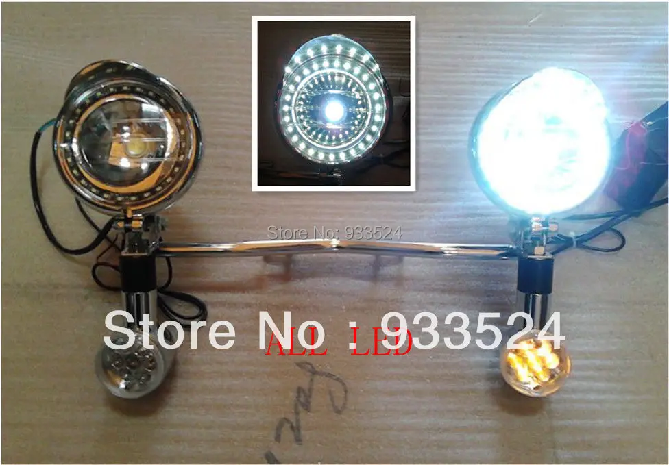 Set Motorcycle White LED Angel Eye Spot Lights With Amber LED Turn Signal Lights Steel Bar For Suzuki Yamaha
Set Motorcycle White LED Angel Eye Spot Lights With Amber LED Turn Signal Lights Steel Bar For Suzuki Yamaha