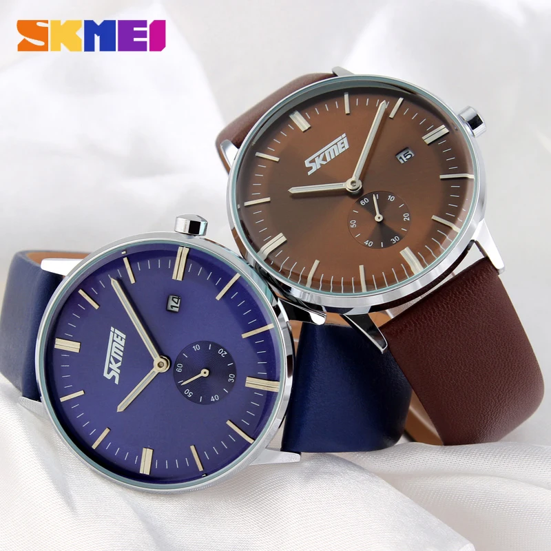 SKMEI Men Quartz Watch Fashion Male Casual Watch Classic Genuine Leather Strap Men Wristwatch Relogio Masculino erkek kol saati
SKMEI Men Quartz Watch Fashion Male Casual Watch Classic Genuine Leather Strap Men Wristwatch Relogio Masculino erkek kol saati