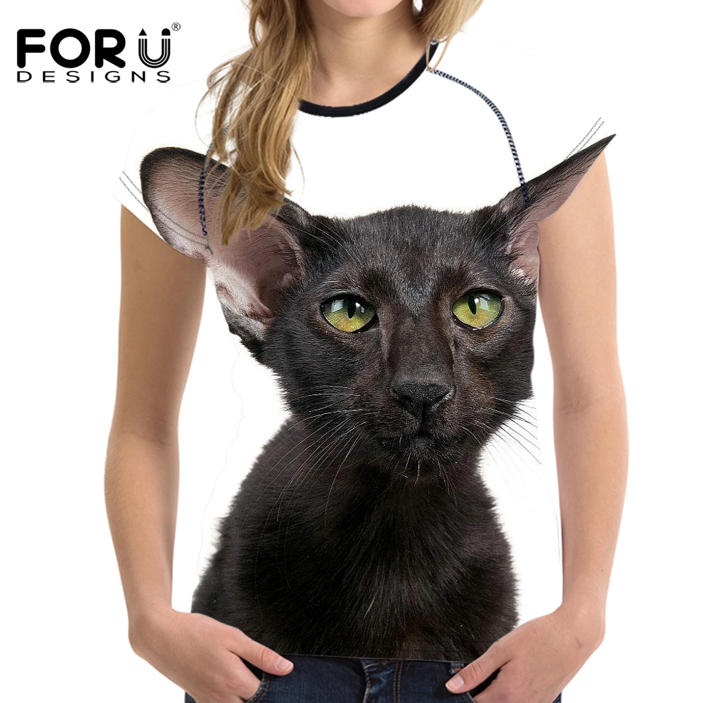 FORUDESIGNS Women T-Shirts 3D Cat Print Tees O-neck Casual T Shirt Female Tees Comfortable Elegant Ladies Animal Slim Fit Tops
FORUDESIGNS Women T-Shirts 3D Cat Print Tees O-neck Casual T Shirt Female Tees Comfortable Elegant Ladies Animal Slim Fit Tops