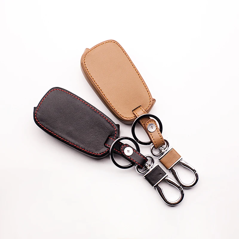 Автомобильный кожаный чехол для ключей с дистанционным управлением