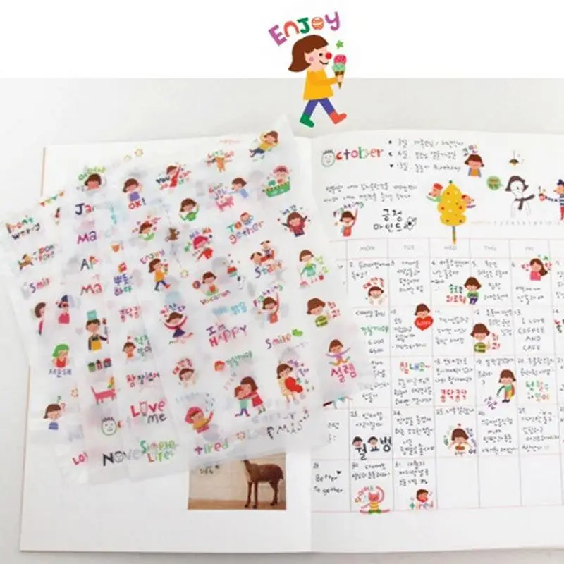 Fashion 6 sheets/lot 9Styles Cute Cartoon Toy Stickers Children Kids Scrapbooking Diary Album Decoration Adhesive | Игрушки и хобби