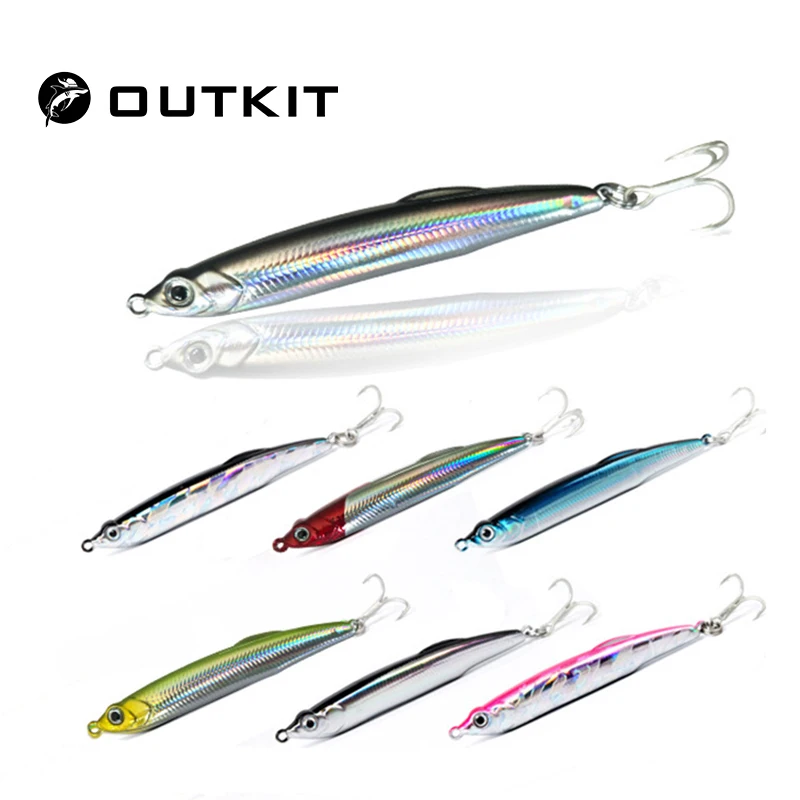 

OUTKIT High Quality 1pcs Thrill Stick Fishing Lure 7cm 9g Sinking Pencil Long casting Shad Minnow Artificial Bait Pike Lures