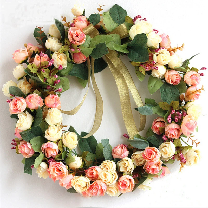 Artificial Flowers Wreath Champagne Rose Garland Wedding Party Christmas Decoration Home Wall Plant Decor 35CM And 45CM
Artificial Flowers Wreath Champagne Rose Garland Wedding Party Christmas Decoration Home Wall Plant Decor 35CM And 45CM