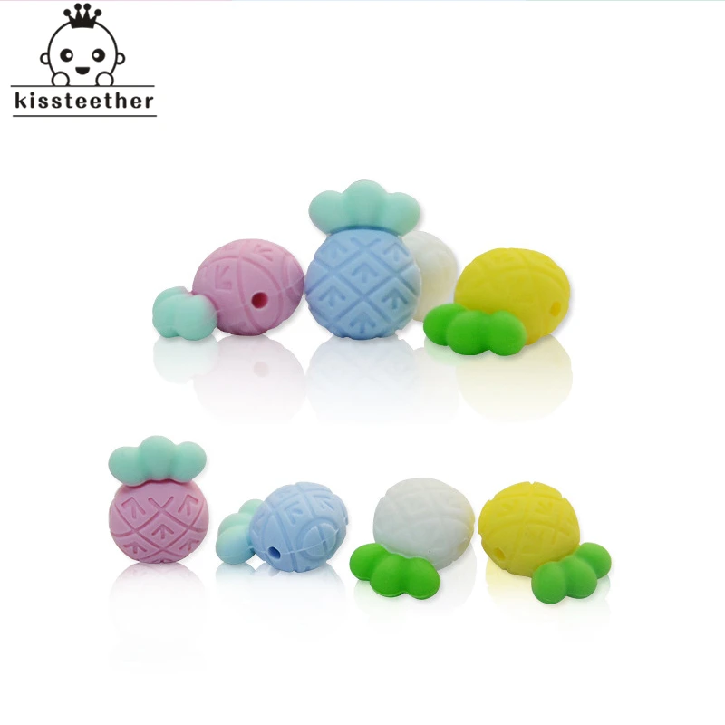

Silicone Pineapple Beads Baby Teether Pacifier DIY Necklace Bracelet Creative Safe Teeth Oral Care Teething Nursing Function