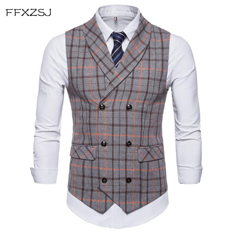 FFXZSJ High Quality Men Suit Vest 2018 Slim Double Breasted Waistcoat Gilet Business Social Blazer Wedding Groom Best Men
FFXZSJ High Quality Men Suit Vest 2018 Slim Double Breasted Waistcoat Gilet Business Social Blazer Wedding Groom Best Men