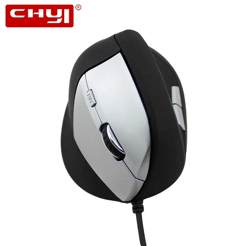 CHYI проводная мышь эргономичная Вертикальная оптическая USB кабель 6D 800 1000 1200 1600 dpi с