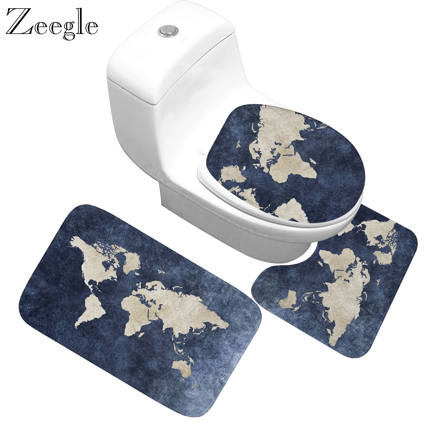 Zeegle, Рисунок карты мира, коврик для ванной комнаты, коврик на подставке, крышка для унитаза, коврик для ванной, набор, нескользящий, впитывающ...
Zeegle, Рисунок карты мира, коврик для ванной комнаты, коврик на подставке, крышка для унитаза, коврик для ванной, набор, нескользящий, впитывающ...