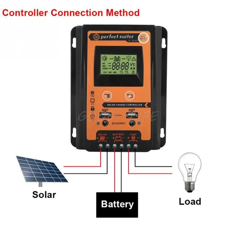 Контроллер заряда 12 в 24 70 А контроллер солнечной панели регулятор батареи