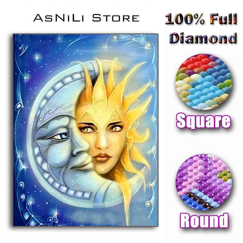 Full Square/Round Drill 5D DIY Diamond Painting "Moon & sun" Embroidery Cross Stitch Mosaic Home Decor Gift
Full Square/Round Drill 5D DIY Diamond Painting "Moon & sun" Embroidery Cross Stitch Mosaic Home Decor Gift