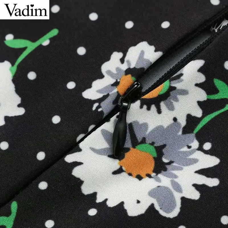 Vadim женские маргаритки цветочный принт прямые брюки оборки карманы на молнии