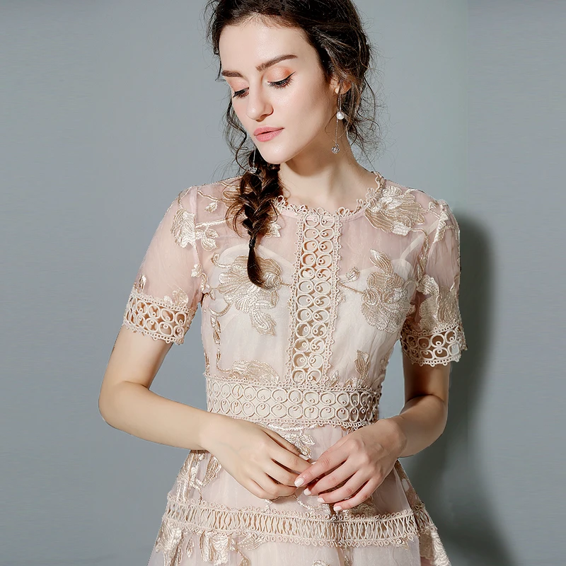 Customization Handwork Embroidery Organza Summer Italy Dress Hollow Out Lace Vestidos Women Dress SO2099
Customization Handwork Embroidery Organza Summer Italy Dress Hollow Out Lace Vestidos Women Dress SO2099