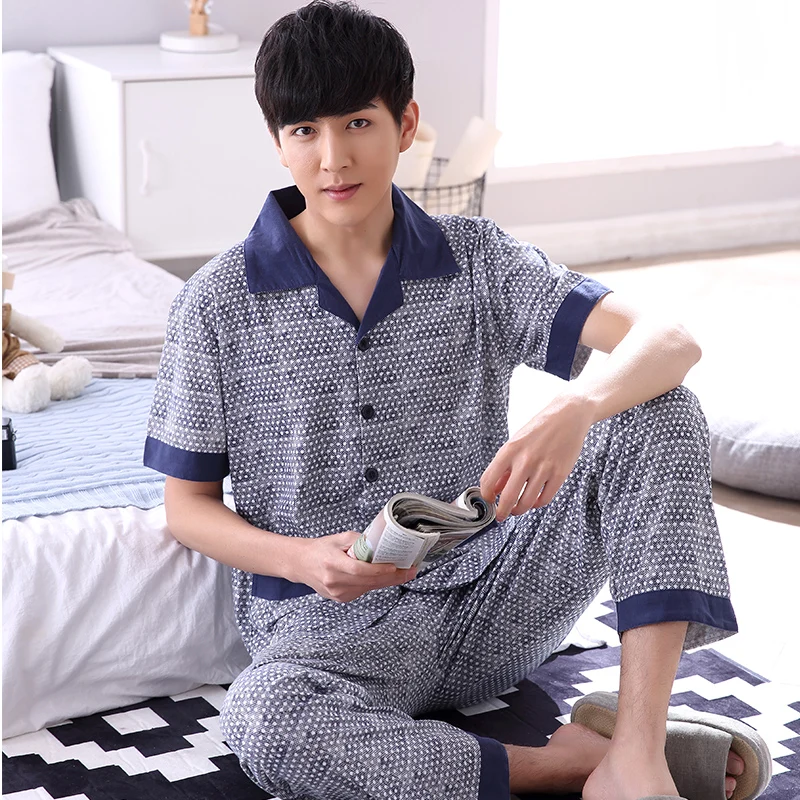 Big Yards L-XXXXL Cotton Pajama Set For Sleep Men Summer Casual Pijamas Hombre Pyjamas Short Sleeve Fashion Plaid Sleepwear
Big Yards L-XXXXL Cotton Pajama Set For Sleep Men Summer Casual Pijamas Hombre Pyjamas Short Sleeve Fashion Plaid Sleepwear