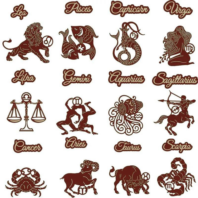 Twelve Constellations Virgo Leo Libra Metal Cutting Dies Stencils For DIY Scrapbooking Decoration Embossing Card Craft Die Cut
Twelve Constellations Virgo Leo Libra Metal Cutting Dies Stencils For DIY Scrapbooking Decoration Embossing Card Craft Die Cut